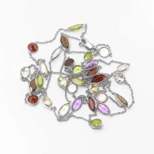 Collier sautoir univers argent Sittara